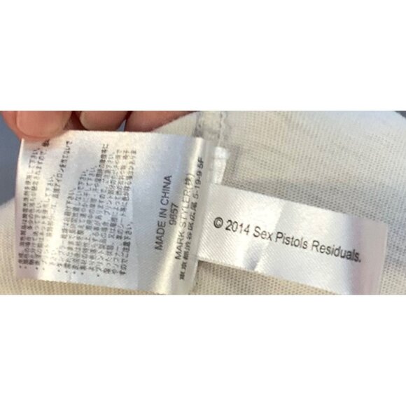 Sex Pistols Graphic Tee By Jouetie Size M Ivory Punk Rock Band Tee - Picture 7 of 7